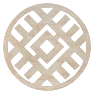 Drewniana podkładka podkładki podstawka pod kubek decoupage ze sklejki 