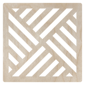 Drewniana podkładka podstawka pod kubek kwadrat decoupage ze sklejki