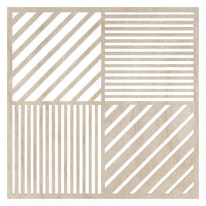 Drewniana podkładka podstawka pod kubek kwadrat decoupage ze sklejki