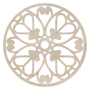 Drewniana podkładka podkładki podstawka pod kubek decoupage ze sklejki