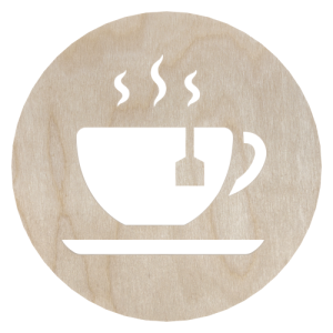 Drewniana podkładka podkładki podstawka pod kubek decoupage ze sklejki