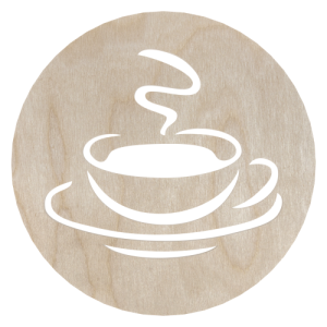 Drewniana podkładka podkładki podstawka pod kubek decoupage ze sklejki