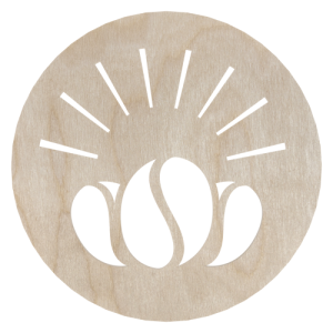 Drewniana podkładka podkładki podstawka pod kubek decoupage ze sklejki