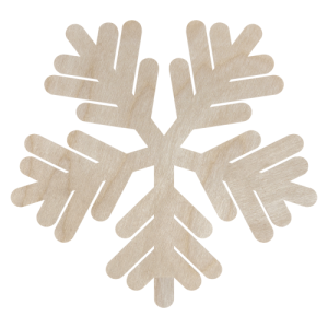 Drewniana śnieżynka śnieg dekor podkładka podstawka pod kubek decoupage 