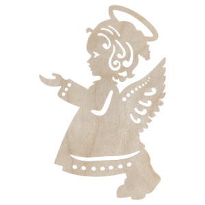 Drewniana zawieszka anioł aniołek z sklejki dekor na choinkę decoupage