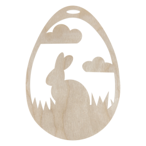 Drewniana zawieszka jajko jajo wielkanocne dekor decoupage ze sklejki