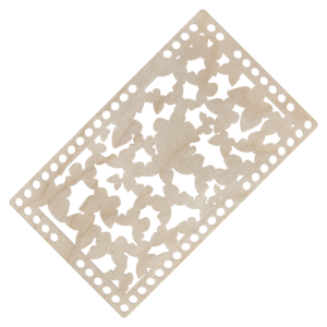 Baza drewniana dno do koszyka spód prostokąt prostokątna motyle decoupage