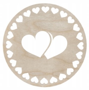 Drewniana podkładka podkładki podstawka pod kubek decoupage ze sklejki 