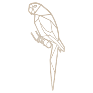 Drewniana PAPUGA papużka 28 cm dekor ozdoba ścienna