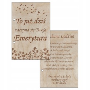 Kartka życzeniami EMERYTURA dowolny grawer