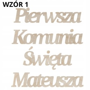 Pierwsza Komunia Święta + Imię Duży napis personalizowany na ściankę