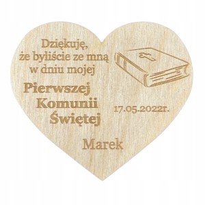 Podziękowanie dla gości MAGNES PIERWSZA KOMUNIA PERSONALIZOWANE IMIĘ