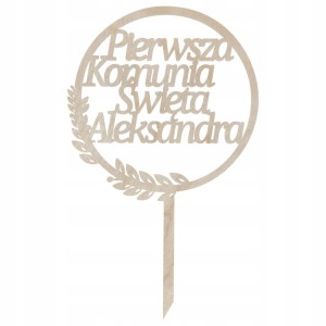 Personalizowany topper na Komunię IMIĘ DZIECKA Pierwsza Komunia Święta
