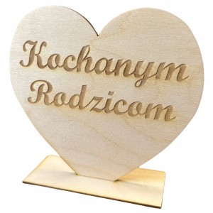Serce na podstawce TWÓJ DOWOLNY NAPIS