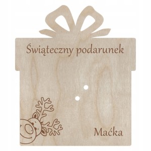 Bon podarunkowy z miejscem na pieniądze gotówkę Prezent świąteczny VOUCHER
