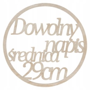 Personalizowana obręcz TWÓJ NAPIS 29 cm 5 SŁÓW
