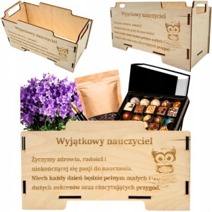 Skrzynka na upominki prezent box na różne okazje DOWOLNY NAPIS