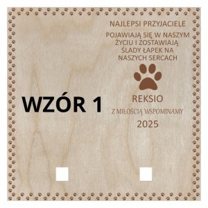 Ramka na zdjęcie i obrożę pupila psa kota Pamiątka TWÓJ GRAWER