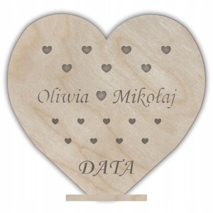 Personalizowane SERCE BAZA DO LAMPKI  prezent DLA DZIEWCZYNY KOBIETY