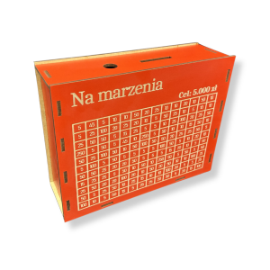 Skarbonka Na marzenia 5000 zł CZERWONA