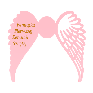 Skrzydełka skrzydła anielskie RÓŻOWY anioł decoupage na komunię pamiątka