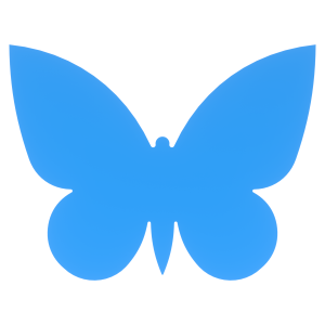 Motyl 5 cm NIEBIESKI 10 szt