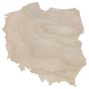 Mapa Polski kontur dekor mapa kształtka Polska 10 cm