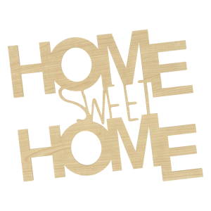 KLON NAPIS HOME SWEET HOME DECOUPAGE DEKORACJA DEKOR DOM RODZINA 10X8,6 CM