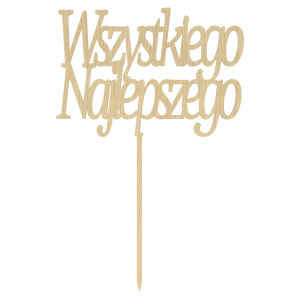 KLON TOPPER NA TORT WSZYTSKIEGO NAJLEPSZEGO URODZINY DEKORACJA DO KWIATÓW TOPER