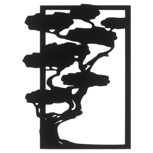 BAZA POD CHROBOTKA MCHU CZARNA BONSAI PROSTOKĄT MAKRAMA ŁAPACZ SNÓW 30CM