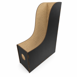 CZARNY SEGREGATOR NA DOKUMENTY ORGANIZER BIUROWY NA PAPIERY 30X8 CM