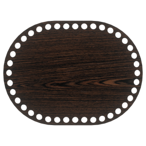 DĄB WENGE BAZA DO KOSZYKA DNO SPÓD PŁYTA HDF DO MAKRAMY SZYDEŁKA OWAL 20X15CM