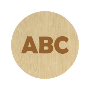 KLON PLAKIETKI TABLICZKI NA SZUFLADY ORGANIZERY POJEMNIKI DZIECI ABC 8CM