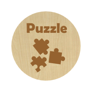 KLON PLAKIETKI TABLICZKI NA SZUFLADY ORGANIZERY POJEMNIKI DZIECI PUZZLE 8CM