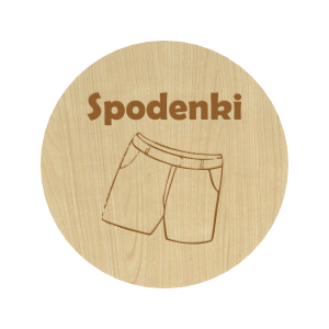 KLON PLAKIETKI TABLICZKI NA SZUFLADY ORGANIZERY POJEMNIKI SPODENKI 8CM
