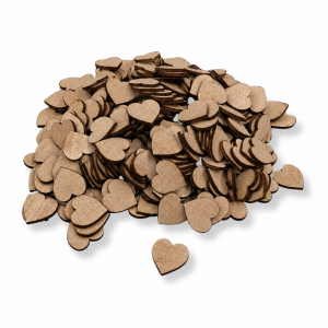 Serce drewniane serduszka serca 3cm surowy HDF 400 szt