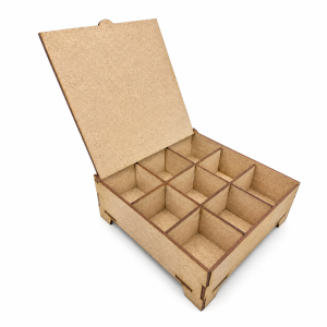 Drewniane pudełko szkatułka SUROWY HDF zamykane decoupage prezent box