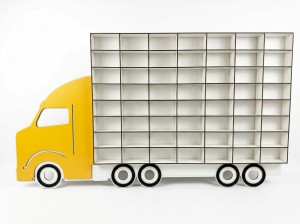 Organizer na samochodziki TIR DUŻY ŻÓŁTY