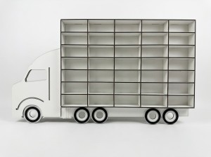 Organizer na samochodziki TIR MAŁY BIAŁY 