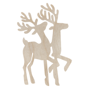 Drewniany renifer reniferek renifery dekoracja ze sklejki decoupage dekor 