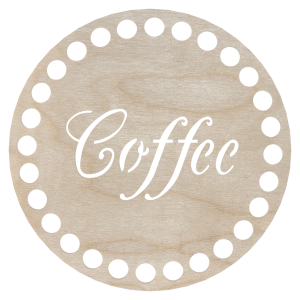 Drewniana podkładka pod kubek kawa coffee baza 