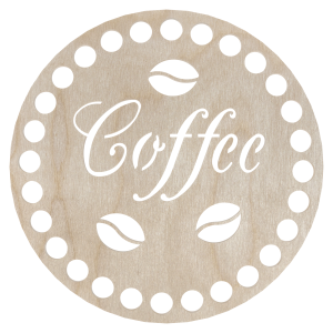 Drewniana podkładka pod kubek kawa coffee baza 