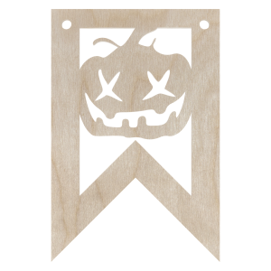 Drewniany proporczyk girlanda baner zawieszka chorągiewka do pokoju dynia HALLOWEEN