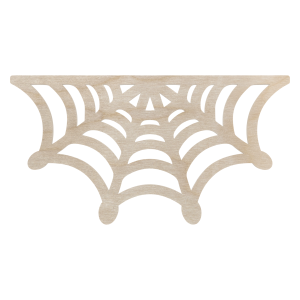 Drewniana PÓŁ-PAJĘCZYNA HALLOWEEN dekor ze sklejki na ścianę decoupage makrama