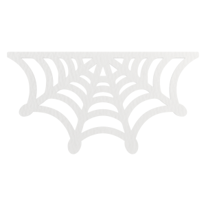 Drewniana biała PÓŁ-PAJĘCZYNA HALLOWEEN dekor ze sklejki na ścianę decoupage makrama