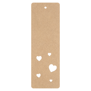 SUROWA ZAKŁADKA DO KSIĄŻKI SERDUSZKA SERCA AŻUR  DEKOR KSIĄŻKA 15X5CM