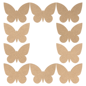 Drewniane Motyle 5 cm motyl zestaw 10 szt surowy HDF do ozdabiania MOTYLKI